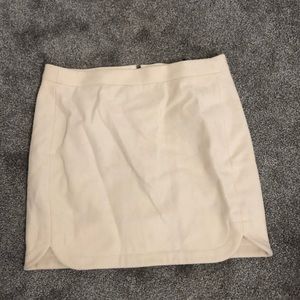 Cream wool J crew skirt